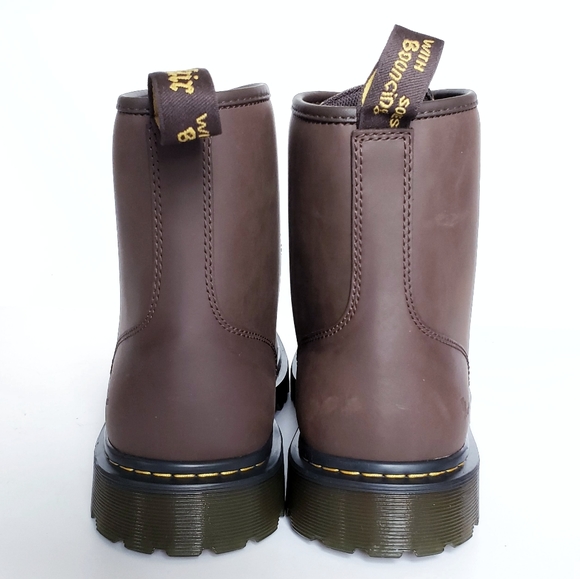Dr. Martens Awley Leather Combat Boots Brown 13 - Picture 6 of 16